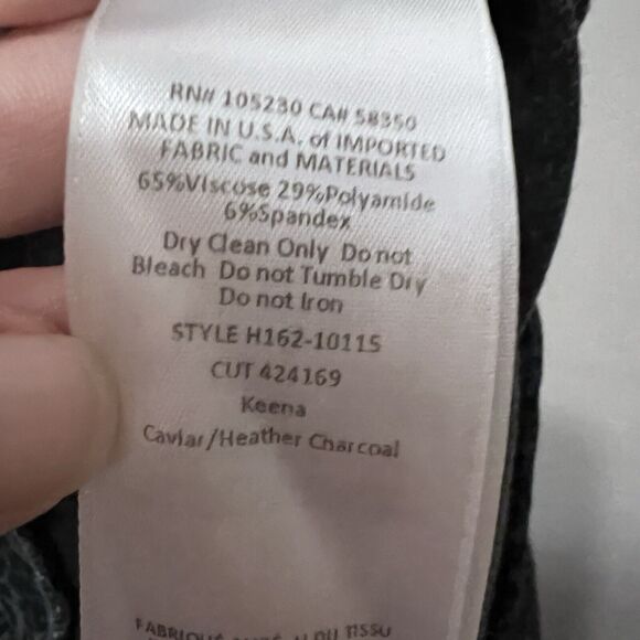 Joie Keena Women's Ponte Leopard Leggings In Caviar Charcoal Size Medium - Picture 8 of 9